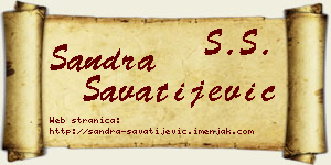 Sandra Savatijević vizit kartica